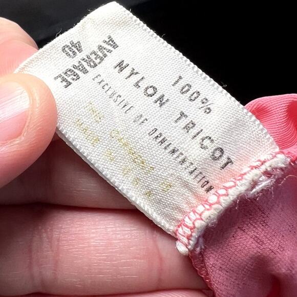 Penney's Adonna vintage pink lace nylon slip womens medium coquette fairycore - Picture 7 of 10